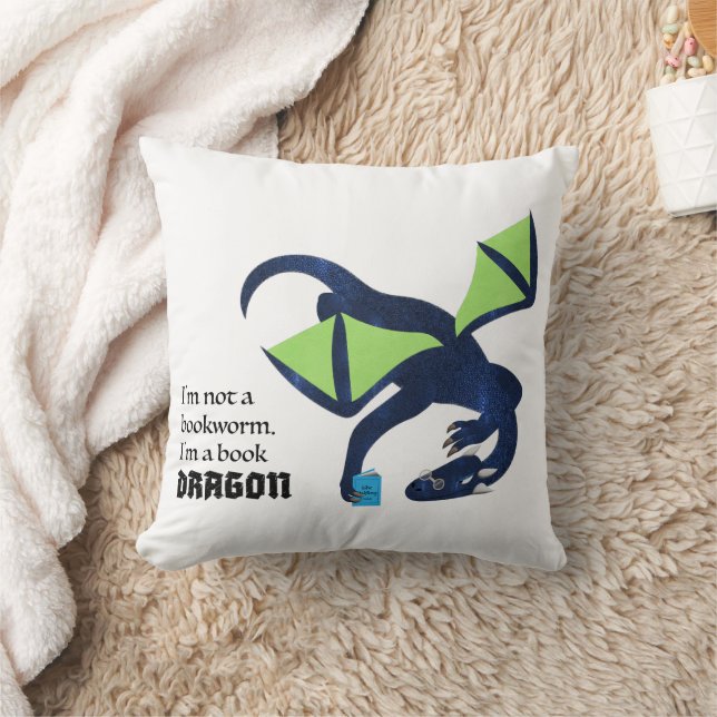 Coussin Je suis un dragon de livre (Couverture)