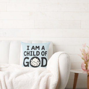 Coussin JE SUIS UN ENFANT DE DIEU   Cadeau de Baby Shower 