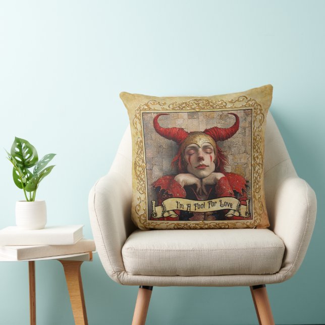 Coussin Je suis un fou d'amour !  (Chaise)