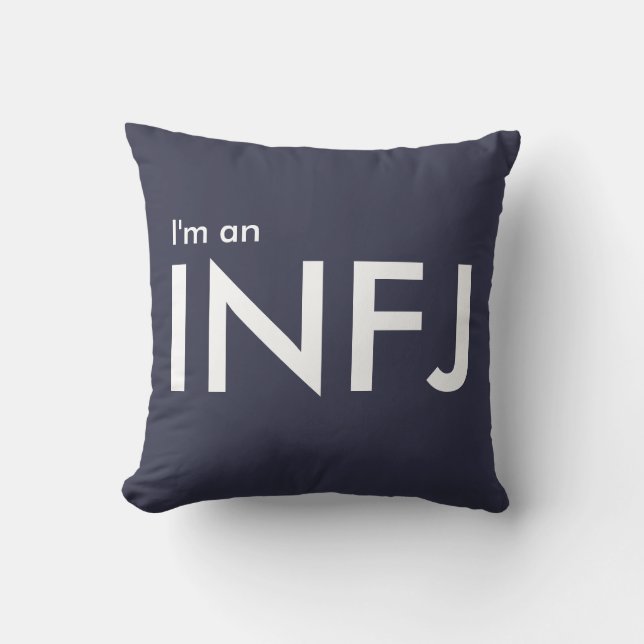 Coussin Je suis un INFJ - Type de personnalité (Recto)