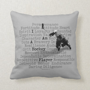 Coussin Je suis un joueur de hockey