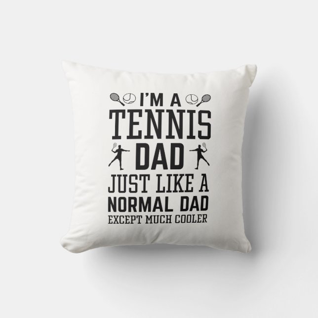 Coussin Je suis un papa de tennis (Recto)