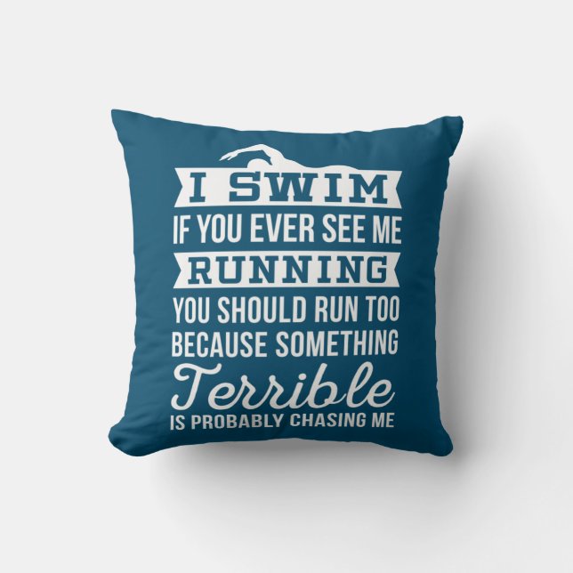 Coussin Je Suis Un Swimmer (Recto)