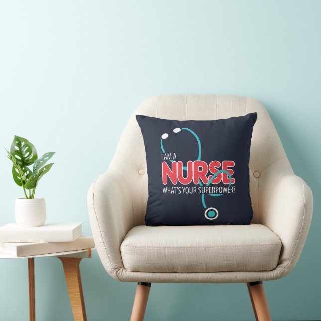 Coussin Je suis une infirmière (Chaise)