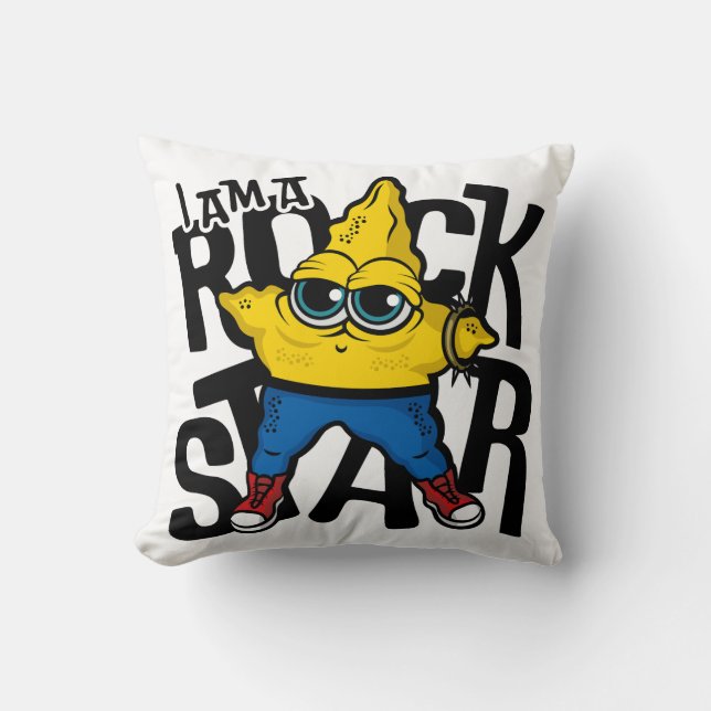 Coussin Je suis une rock Star (Recto)
