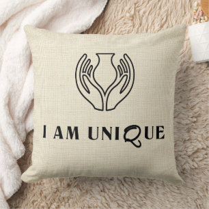 Coussin “JE SUIS UNIQUE” Minimaliste