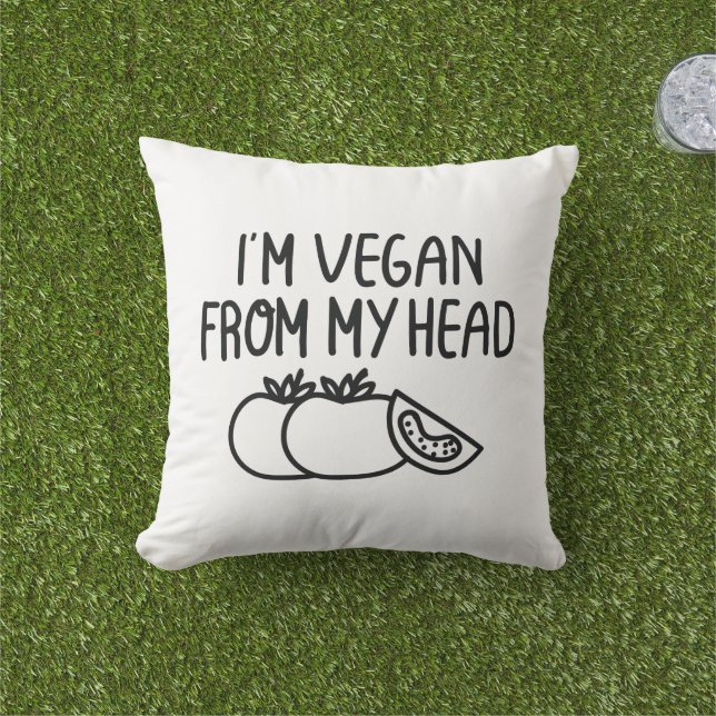 Coussin Je suis Vegan (Herbe)