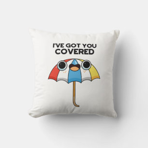 Coussin Je t'ai couvert un jeu de parapluies amusant