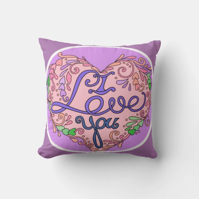 Coussin Je t'aime (Recto)