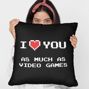 Coussin Je T'Aime Autant Que Jeux Vidéo   Funny Gamer