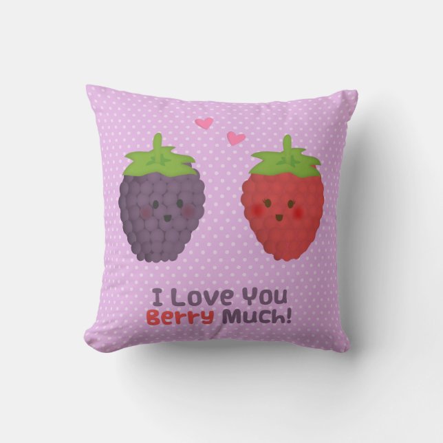 Coussin Je t'aime beaucoup pour la Saint-Valentin (Recto)
