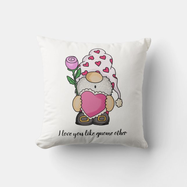 Coussin Je t'aime comme un autre amour de la Saint-Valenti (Recto)