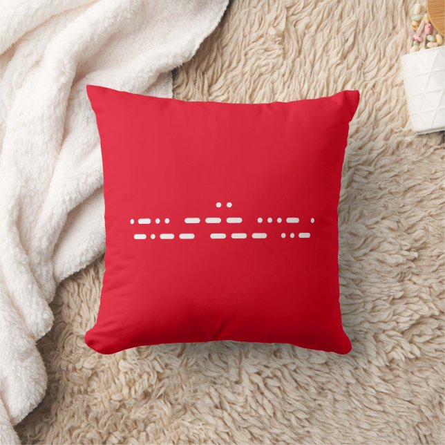 Coussin "Je t'aime" dans Morse Code (Couverture)