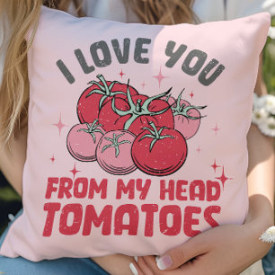 Coussin Je T'Aime De Ma Tête Tomates Mignonnes Valentine