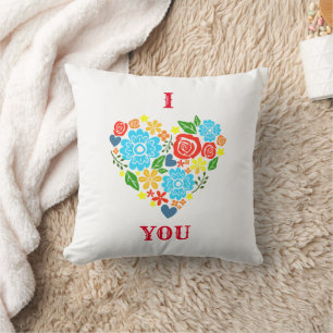 COUSSIN JE T'AIME FLORAL HEART DESIGN VALENTINE'S
