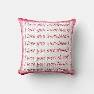 Coussin Je T'Aime Garder Simple Moderne Valentines Jour