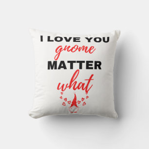 Coussin Je T'Aime Gnome Matter Ce Noir