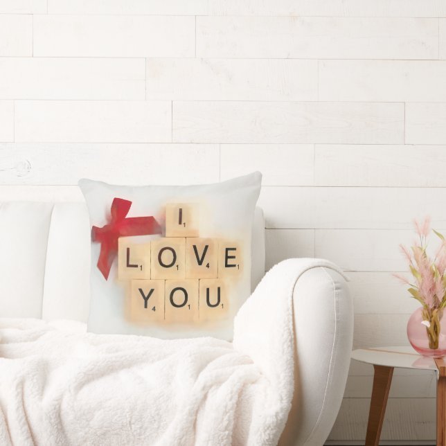 Coussin Je T'Aime Jeter L'Oreiller (Canapé)
