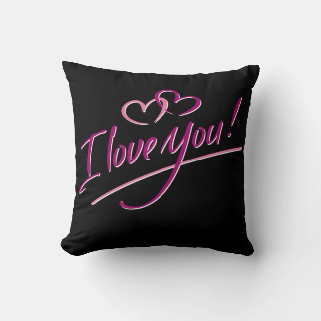 Coussin Je T'Aime Jeter L'Oreiller (Recto)