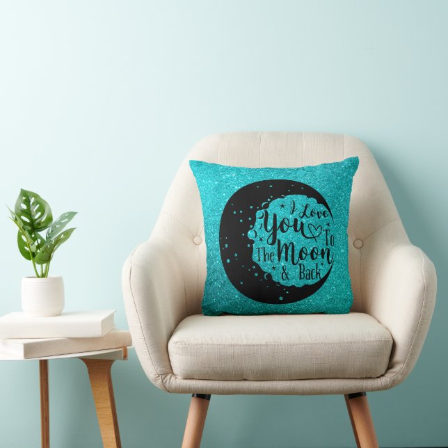 Coussin Je t'aime jusqu'à la lune et retour (Chaise)