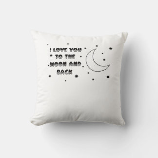 Coussin Je t'aime jusqu'à la lune et retour Douce Éternell