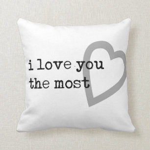 Coussin je t'aime le coeur le plus mignon