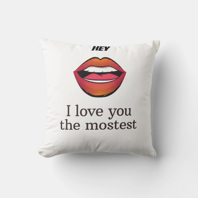 Coussin Je t'aime le plus (Recto)