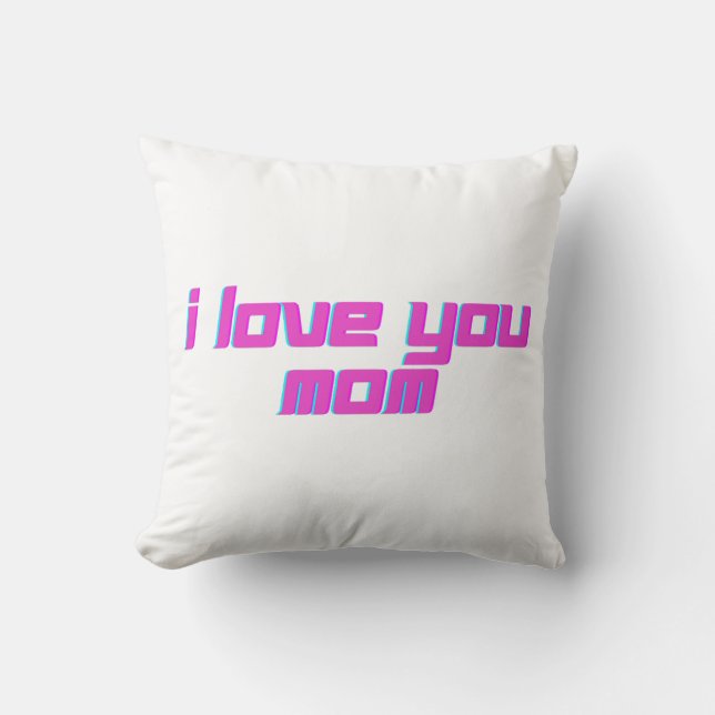 Coussin Je t'aime maman - Conception de l'amour maternel d (Recto)