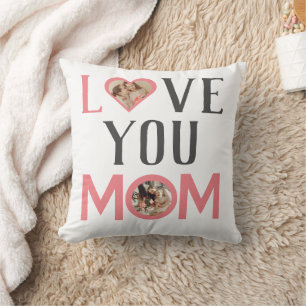 Coussin Je t'aime maman   Cute 2 Photo Joyeuse Fête des mè