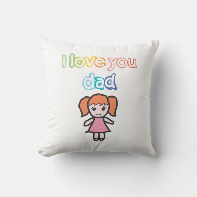 Coussin Je t'aime papa (Recto)