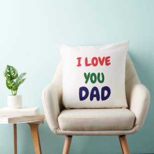 Coussin Je t'aime Papa Moderne