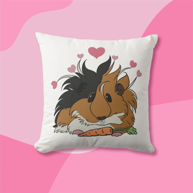 Coussin Je T'Aime Plus Que Carottes Guinée Pig Valentine (Créateur téléchargé)