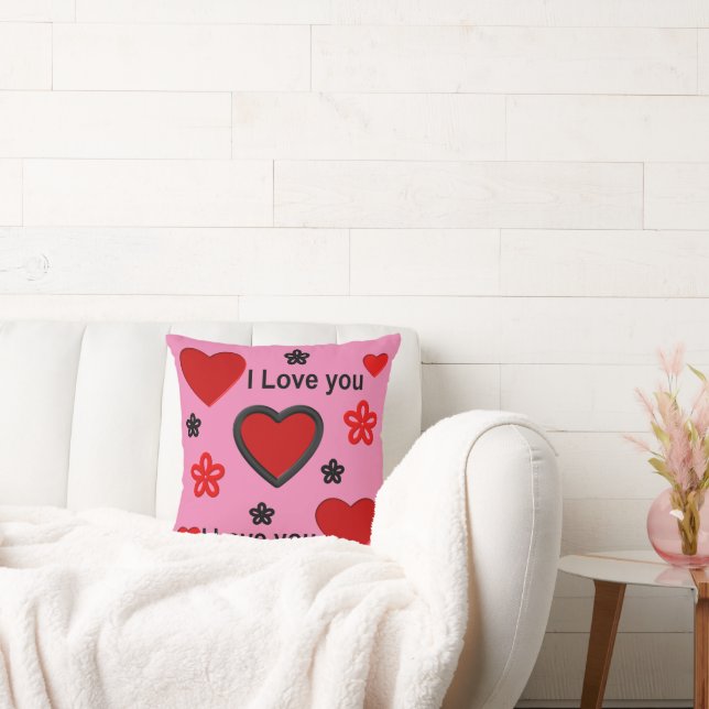 Coussin Je t'aime...plus que n'importe quel mot ne peut di (Canapé)