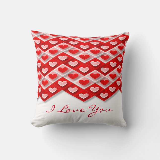 Coussin Je t'aime pour toujours Saint-Valentin de | (Recto)