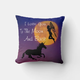 Coussin Je T'Aime Sur La Lune Et De Retour
