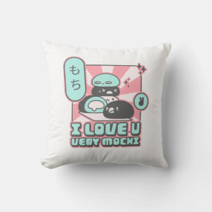 Coussin Je T'Aime Très Mochi - Drôle Pun Crème De Glace
