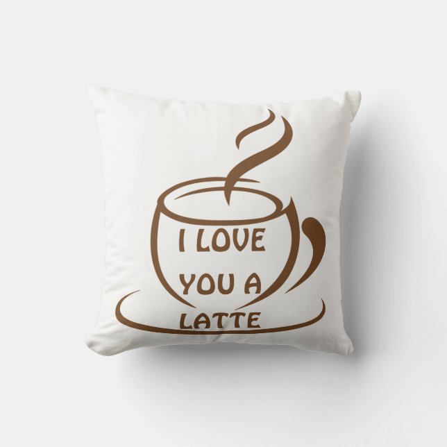 Coussin Je t'aime un design romantique récent (Recto)