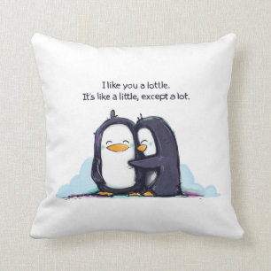 Coussin Je t'aime un lottle Penguins - Coussin!