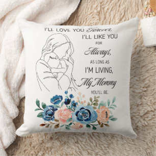 Coussin Je t'aimerai pour toujours, Citation de la Fête de
