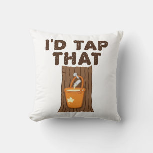 Coussin Je Toucherais ce sirop d'érable pour sucre