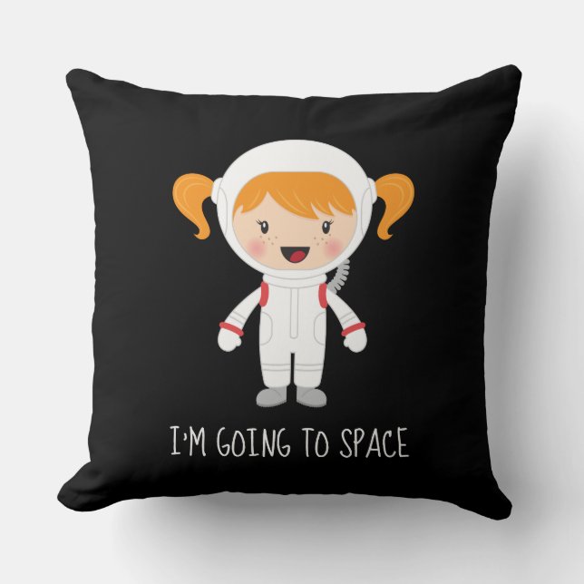 Coussin Je vais à l'espace Design Jeu d'oreiller (Recto)