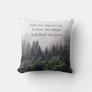 Coussin Je vais dans la forêt