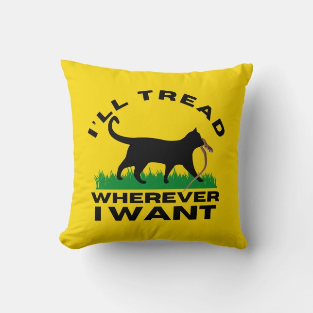 Coussin Je vais filer où je veux (Recto)
