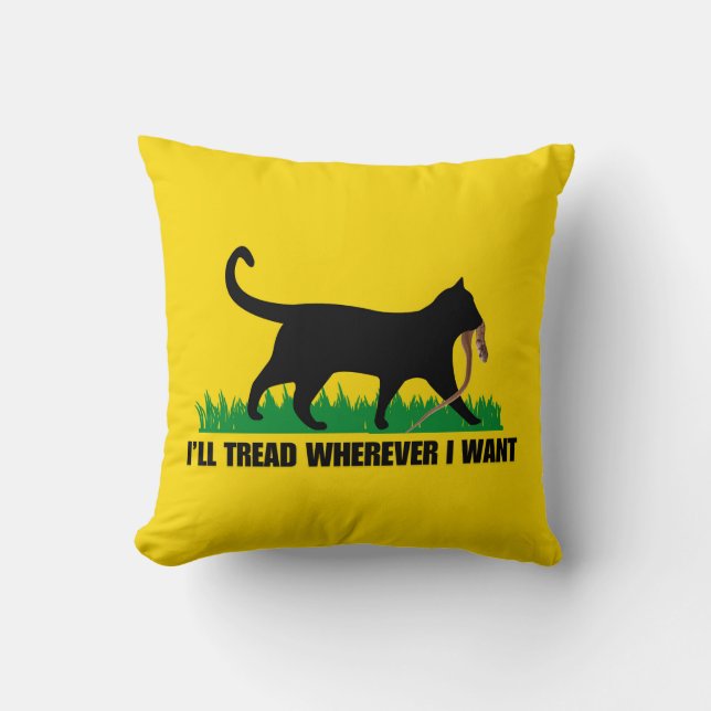 Coussin Je vais filer où je veux (Recto)