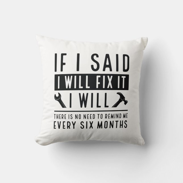 Coussin Je Vais Le Corriger (Recto)
