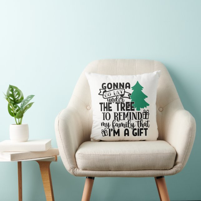 Coussin Je vais rester sous l'arbre parce que je suis un c (Chaise)