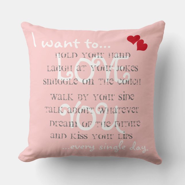 Coussin Je veux... (Recto)