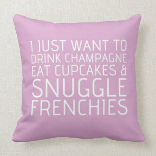 Coussin Je veux juste - Champagne et Français