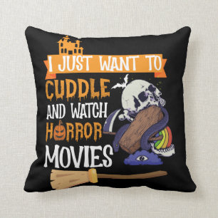Coussin Je veux juste me blottir et regarder des films d'h