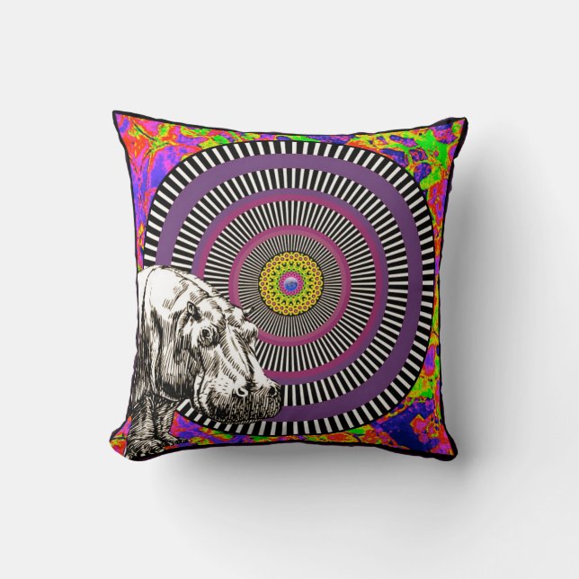 Coussin Je veux un hippopotame pour Noël (Recto)